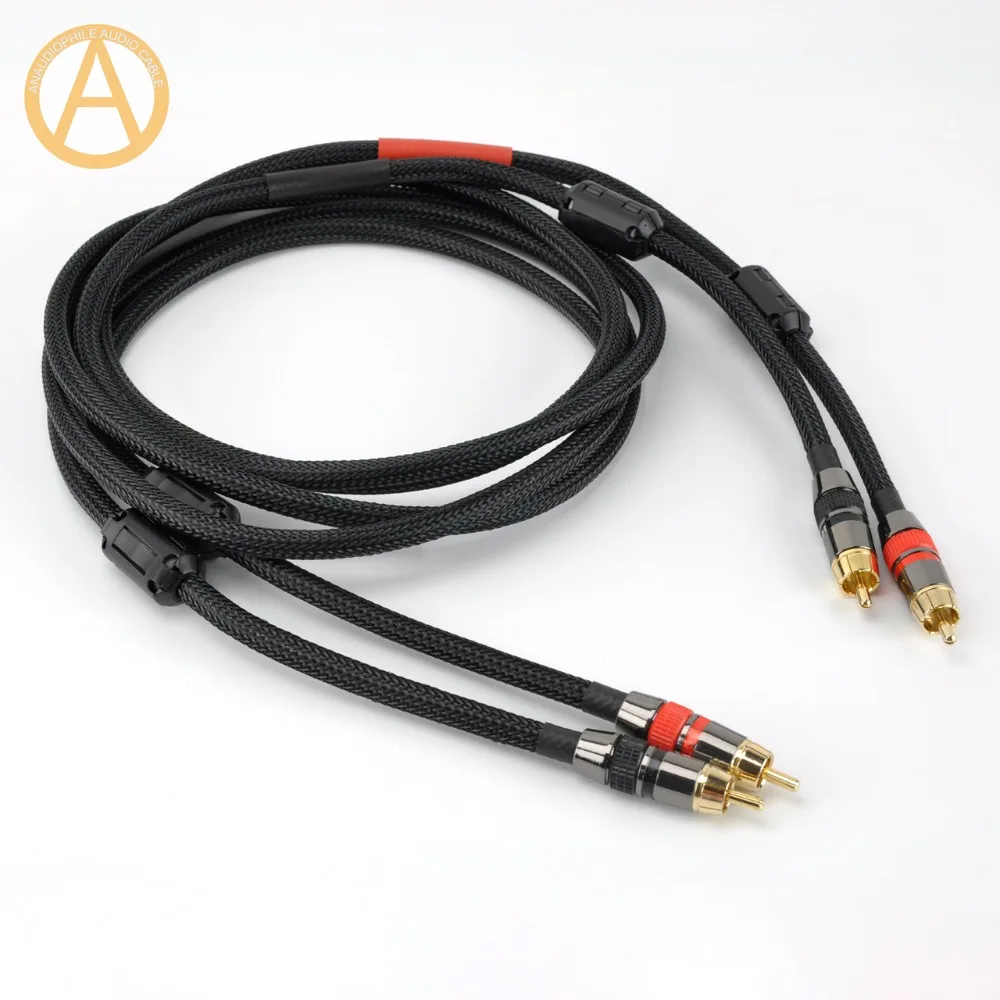 Кабель Hifi RCA 2RCA к мужской аудио AV кабель 4N OFC интерсоединительный усилитель