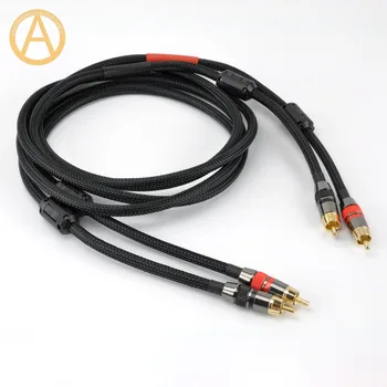 

Hifi RCA Cable 2RCA To 2RCA Male RCA Audio AV Cable 4N OFC RCA Interconnect Cable Amplifier Preamplifier DAC Enhanced Shield