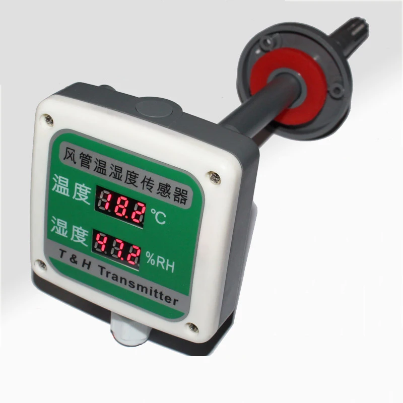 duct type 4 20mA analog signal output temperature and humidity sensor
