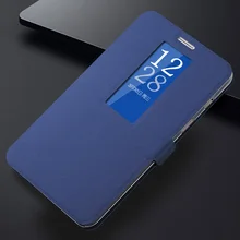 Vintage Luxury Leather Case for Coolpad 9976A Dashen View window Intelligent wake sleep Flip Phone Cover