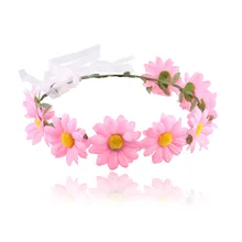 bride holiday deserve to act the role of Bohemia Daisy children hair simulation the sun the headdress Floral hair garland