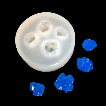 

3 Cavity Crystal Stone Shapes DIY Resin Decorative Craft Jewelry Making Mold Silicone Mould Epoxy Resin Ornaments Casting Mold