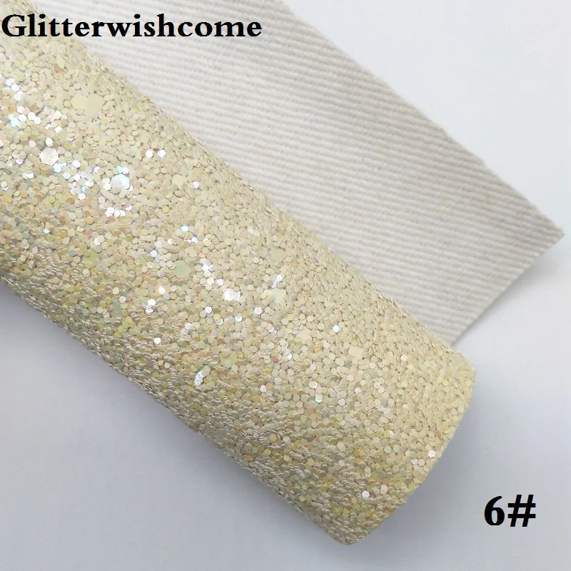 Glitterwishcome 21X29 см A4 Размеры синтетическая кожа, с эффектом блестящей кожи тканевый Виниловый фон для банты, GM070A - Цвет: 6