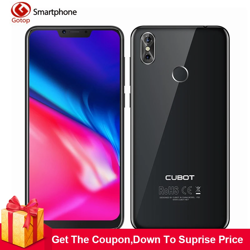 

Cubot P20 6.18''Android 8.0 MT6750T Octa core 4GB RAM 64GB ROM Smartphone Dual Back Cam 4000mAH 4G LTE Fingerprint Mobile Phone