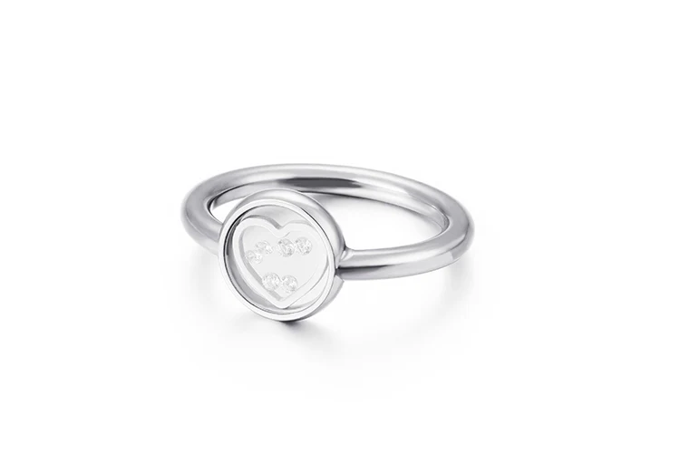 Kalen, новинка, простые богемные Свадебные Кольца для женщин, 3 цвета, нержавеющая сталь, кубический цирконий, сердце, женские кольца, милая бижутерия - Цвет основного камня: silver
