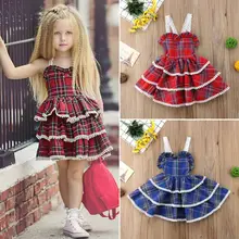 AU Princess Kids Baby Girl Dress Lace Plaid Ruffle Layered Party Pageant Dresses AU Princess Kids Baby Girl Dress Lace Plaid Ruffle Layered Party Pageant Dresses