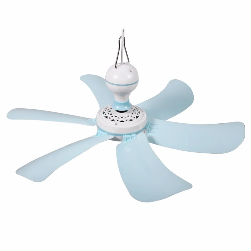 Ventilador de techo portátil 6 cuchillas Mini colgante Ventilador silencioso viento suave con el interruptor del Ventilador