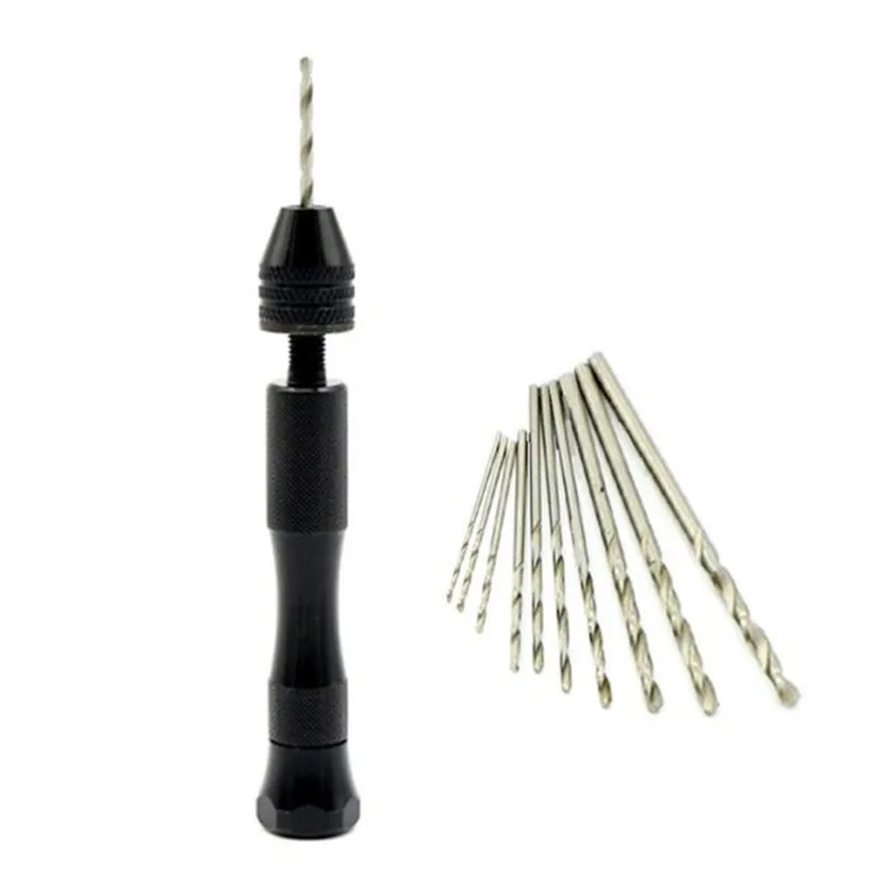 Precision Pin Vise Model Hand Drill Set With Twist Drill Bits Set Of 11 H35 Drill Bit AliExpress