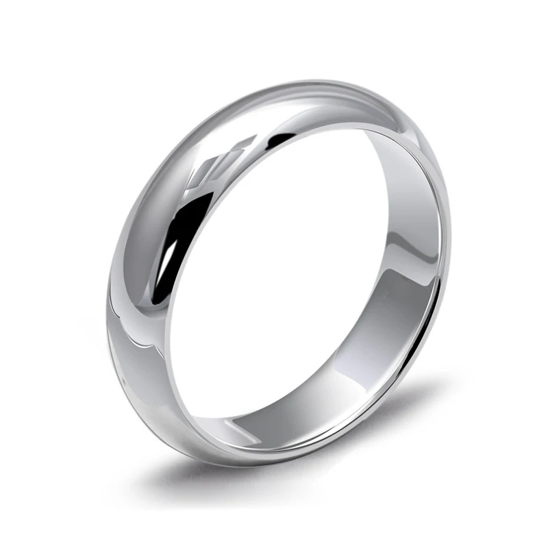 Fashion 6mm Glossy bright wedding ring for men male naver fade stainless steel engagement Rings Jewelry Wholesale
