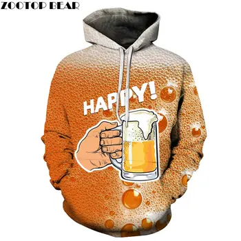 

Get Together 2019 Fashion Men Hoodies Round Neck Sweatshirts Beer Tracksuits Casual 3d Pullover Brand Streetwears ZOOTOPBEAR