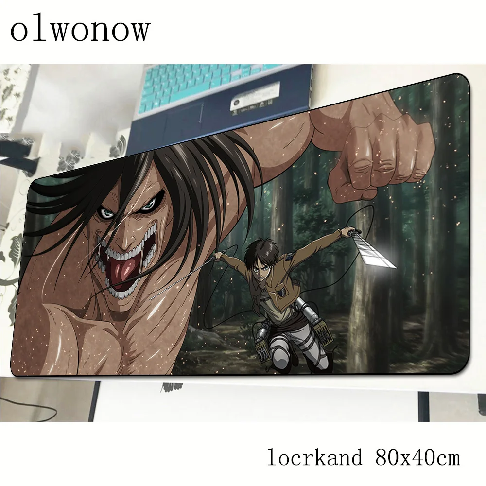 Koop Aanval Op Titan Mousepad 800X400X3 Mm 3d Gaming Muismat Gamer Mat Fashion Game Computer Bureau padmouse Toetsenbord Grote Speelmatten