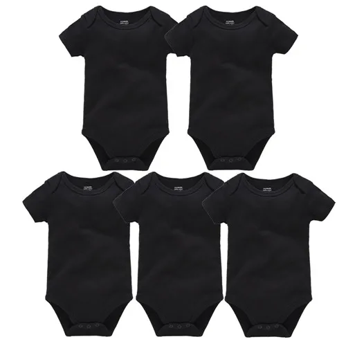 3PCS/lot 5PCS/lot 7PCS/lot 8PCS/lot Baby Boy Girl Clothes Short Sleeve Cotton Solid Baby Jumpsuit roupa de bebes Unisex Bodysuit - Цвет: 5HY2210