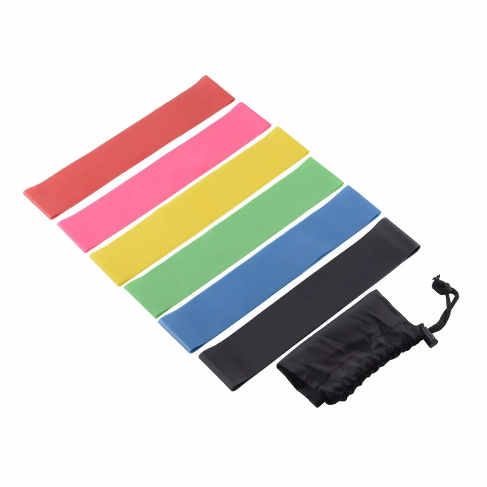 Resistance Band Set 6 Level Resistance Exercise Loop Bands Natural
