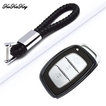 

TPU Car Key Case Cover For Hyundai Hb20 I30 IX20 Solaris Creta Getz IX25 Key Protect Shell with Hand Woven Braid Rope Key Holder
