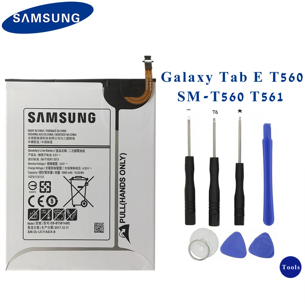 Samsung планшетный аккумулятор EB-BT561ABE для samsung GALAXY Tab E T560 T561 SM-T560 подлинный сменный аккумулятор 5000 мАч