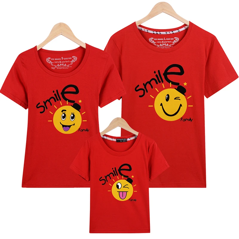 Family Matching Clothes Father Son Mother Daughter T-shirts Outfits Summer Short Fashion Cartoon T-Shirts plus size Men 5XL | Мать и