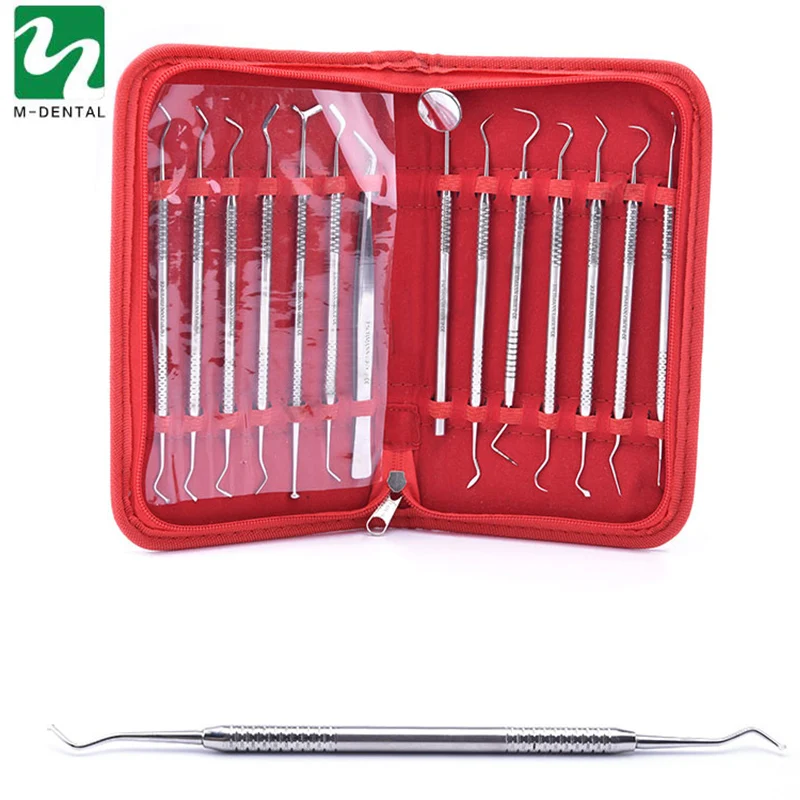 14pcs/set Stainless Steel Dental Lab Kit Equipment Dentist Surgical Wax Carving Teeth Tool Set