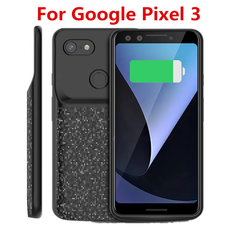 For Google Pixel 3 3 XL Case 4700mAh Battery Charger Case Extended Backup Power Bank Cover For Google Pixel 3 XL Battery Case - Color: For Pixel 3