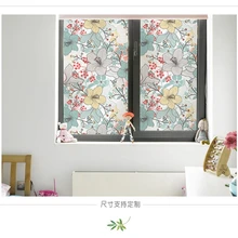 Пользовательские свежие электростатические стеклянные наклейки, витражные ванная комната туалет балкон стеклянная оконная пленка, непрозрачная УФ-оконная фольга