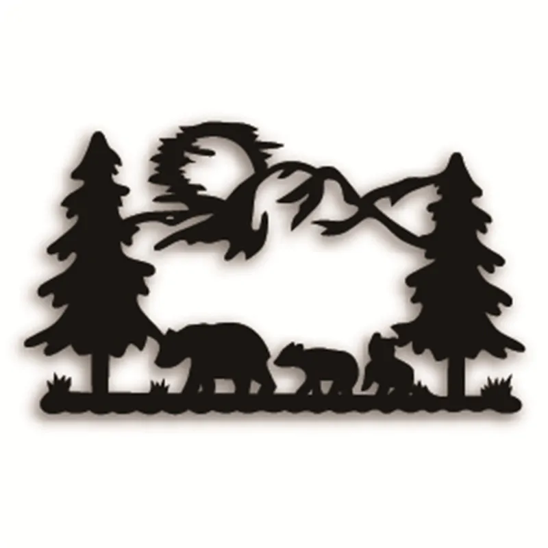 

Ufurty Forest Bear Tree 2019 Metal Cutting Dies DIY Cut Craft Dies Scrapbooking for DIY Alubm Photo Card Cuts Decorations