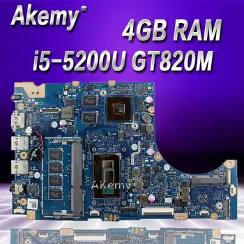 

Akemy TP300LDB mainboard For Asus TP300LD TP300LJ TP300L laptop motherboard 100% Tested I5-5200U CPU GT820M 2GB VRAM 4GB RAM