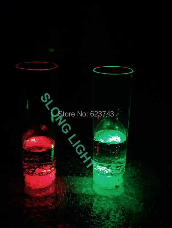 8 Pcs/Lot  Acrylic Flashing LED Tall Drinking Highball Glasses 300ml Tumblers Wine Beer Cola Cup Mug LED Glowing For Party/Bars