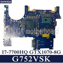 KEFU G752VSK Laptop motherboard for ASUS ROG G752VSK original mainboard CM236 I7 7700HQ GTX1070 8G