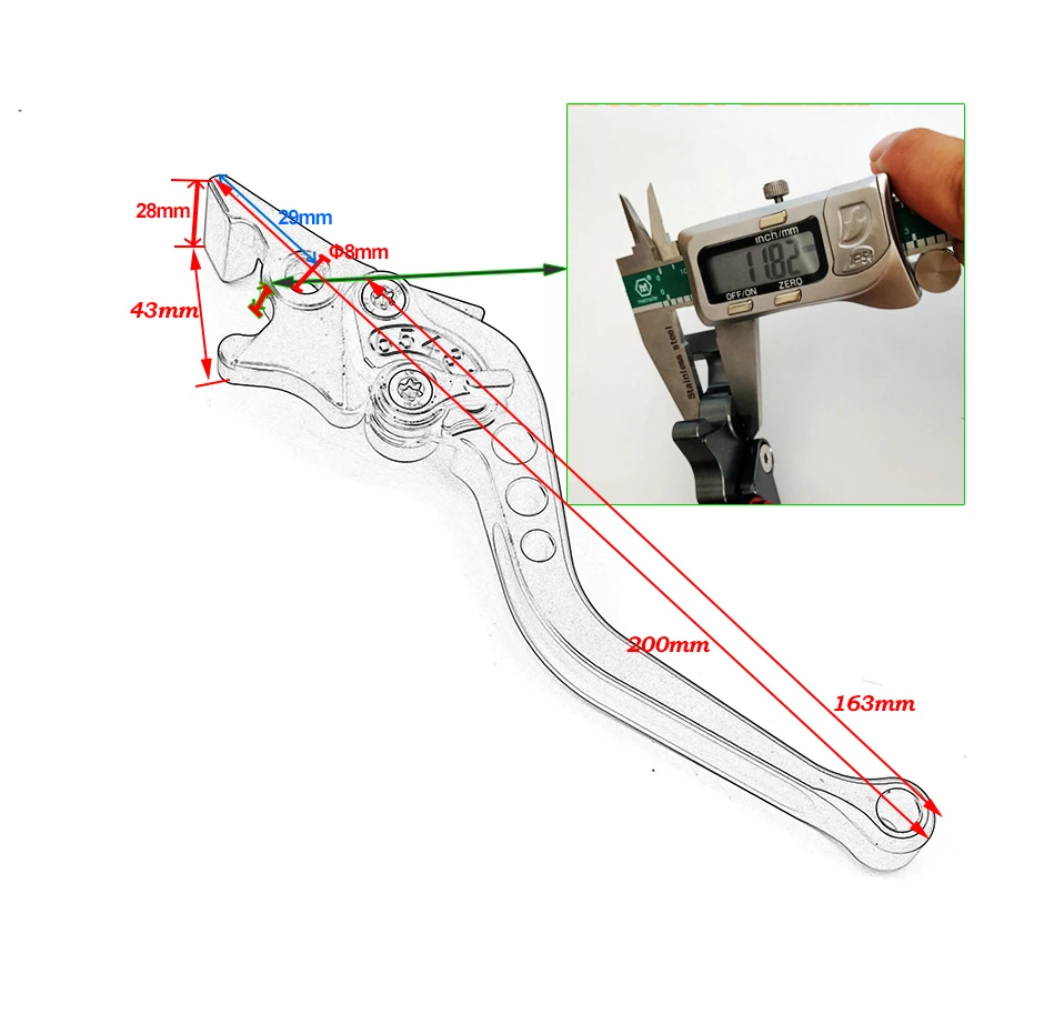 Для MSX125 мотоцикл скутер тормозной рычаг сцепления Длинный регулируемый мотоцикл алюминиевый для Honda GROM CBR250R CBR300R FA CBR500R
