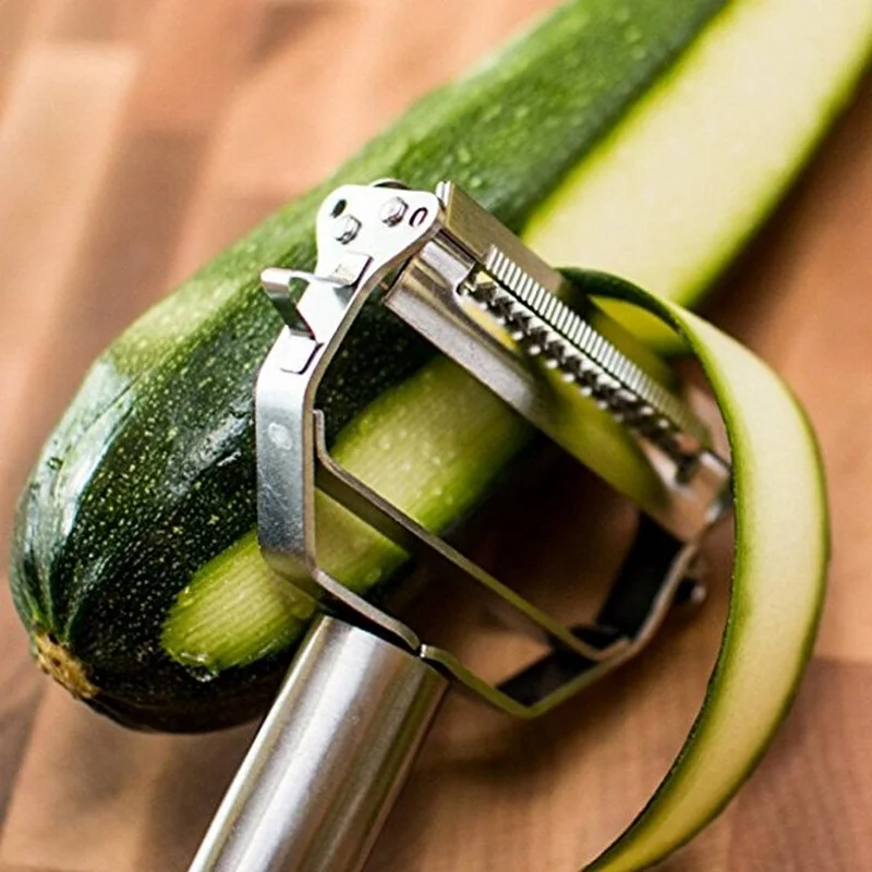 Multifunction Dual Vegetable Fruit Peeler Cutter Sharp Potato Slicer Stainless Steel Double Planing Grater Kitchen Tool (5)