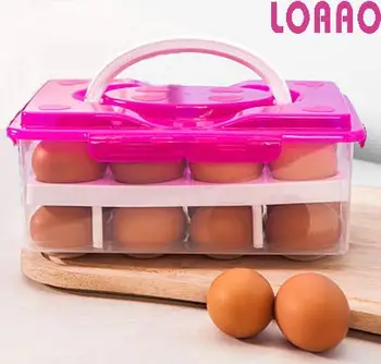

24 egg box holder food pp storage box egg kitchen organizer kitchen accessories