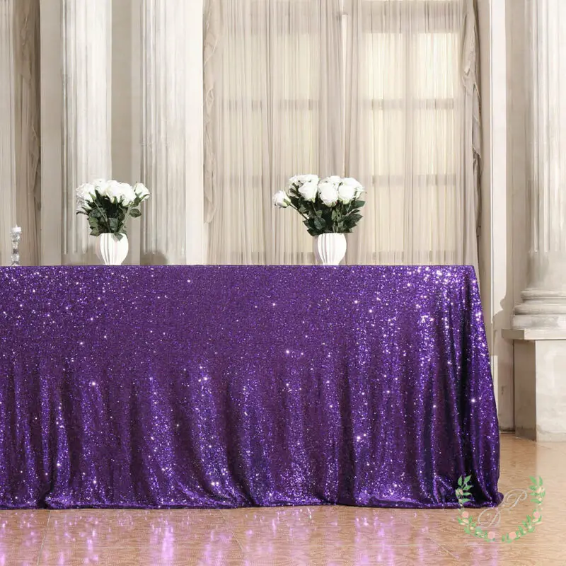 Round Sequin Tablecloth White Gold Sequin Table Cover for Christmas Party Wedding decor