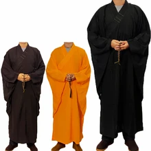 3 цвета унисекс шаолин храмовый костюм дзен-буддистское одеяние одежда монах медитация платье кунг-фу тренировочная форма костюм