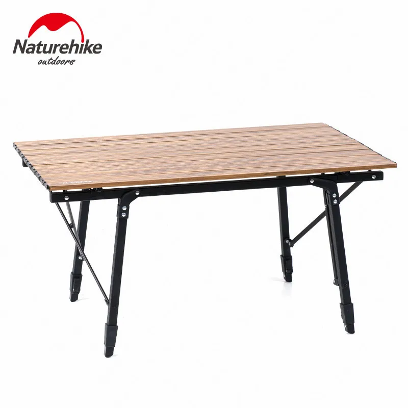  Naturehike New Outdoor Folding Table Chairs Camping cot Wood Grain Aluminum Alloy Portable Fishing 
