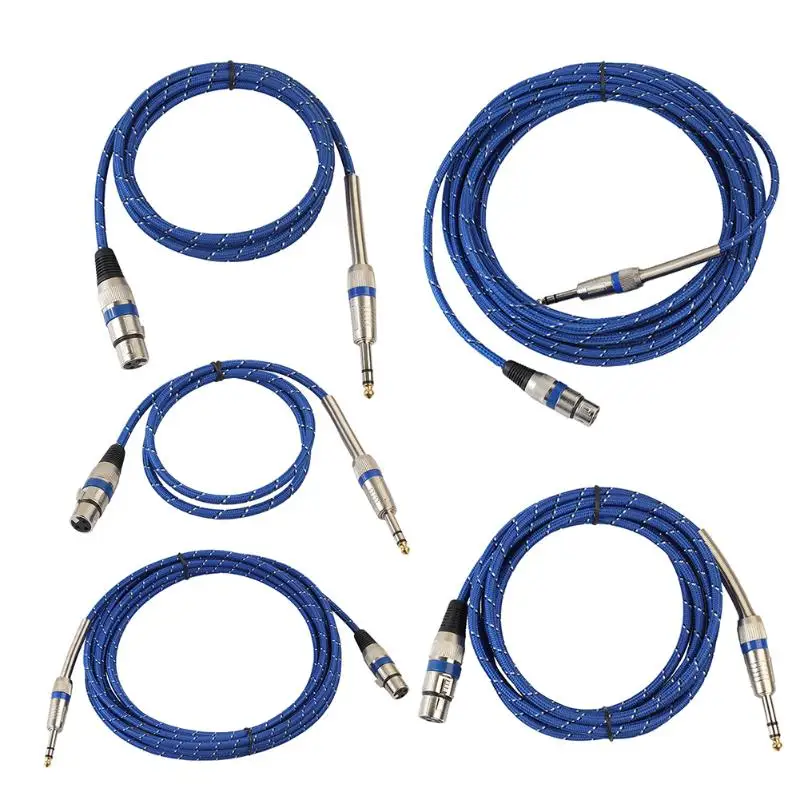 

Nylon Braided Microphone Cable 6.35mm Stereo Jack to XLR Cable Male to Female Microphone Cable Mic audio Cable for Microphone