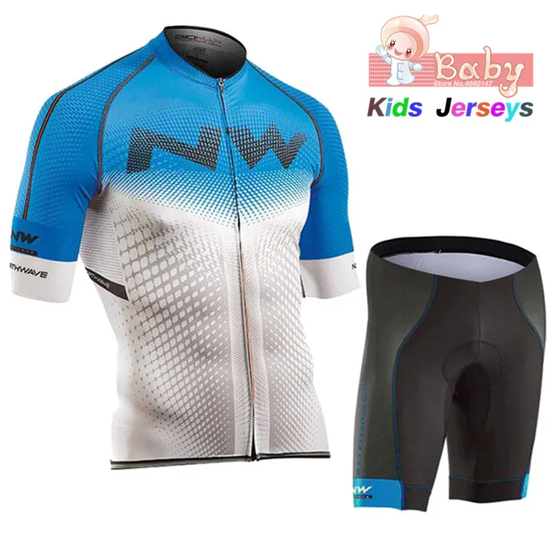 

NW Team 2019 Cycling Jersey Short Sleeve Summer Breathable Bib Shorts Bicycle Clothes Quick Dry Kids Roupa Ciclismo Maillot