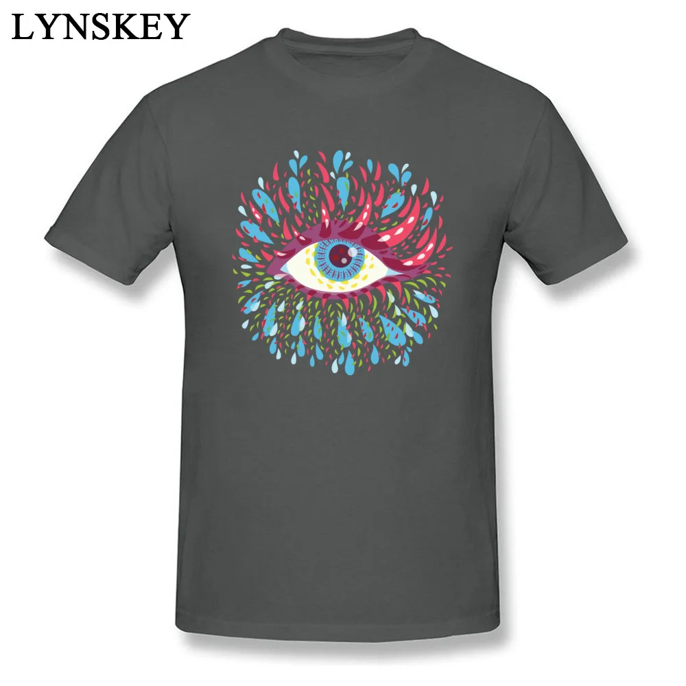 T Shirt Design Short Sleeve Brand Crewneck 100% Cotton Tops Tees Design Summer Blue Psychedelic Eye Tee Shirts for Male Blue Psychedelic Eye carbon