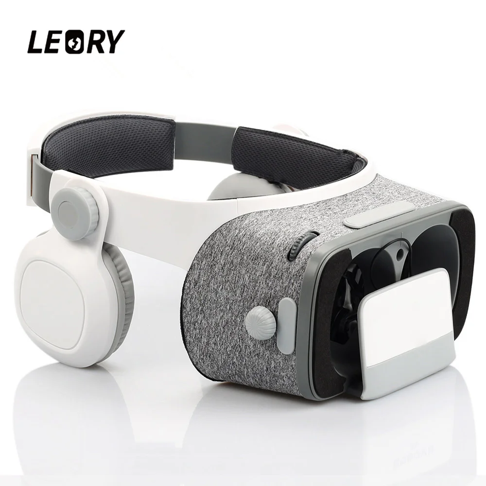  LEORY 3D VR gafas Realidad Virtual RC auriculares cartón VR con control remoto para iOS para Androi