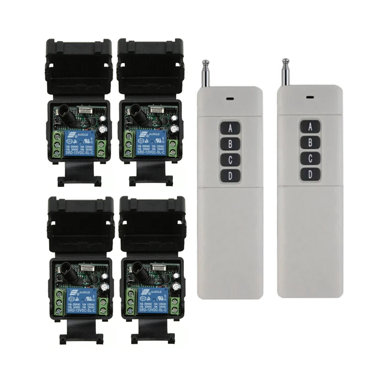 DC 12 v 1CH мини беспроводной пульт дистанционного управления Переключатель 4 шт 35 мм
