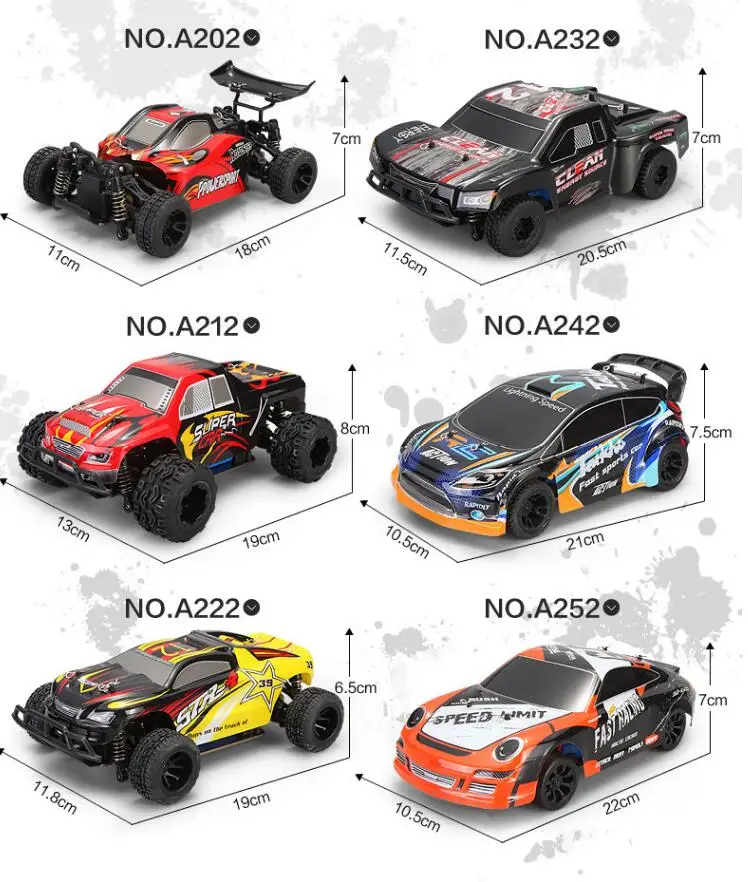 1 Набор Wltoys 1:24 Радиоуправляемая машина A202 A212 A222 A232 A242 A252 2 4G 4WD пульт дистанционного