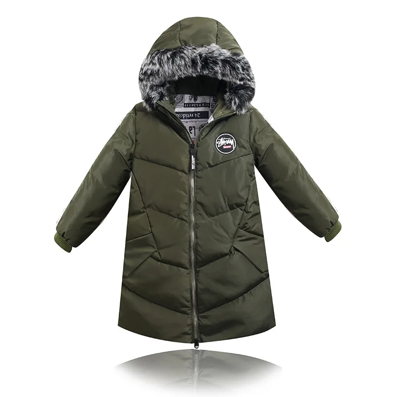 

90% Duck down 2018 winter new fox fur collar down garment Long children thickened down jacket boy clothes girl winter jacket