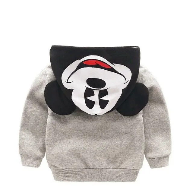 Toddler Boy Jacket 2019 Spring Autumn Fashion Cute Kids Girl Outerwear Miki Mouse Clothes Moleton Coat Children Zipper Hoodies 4