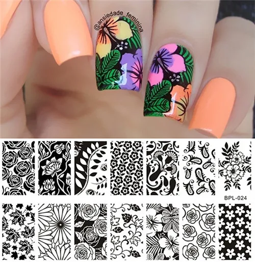20792 BORN PRETTY Nail Art шаблонные штампы пластина Весенняя серия цветок Прямоугольник маникюрная пластина с изображениями для нейл-арта - Цвет: 20792