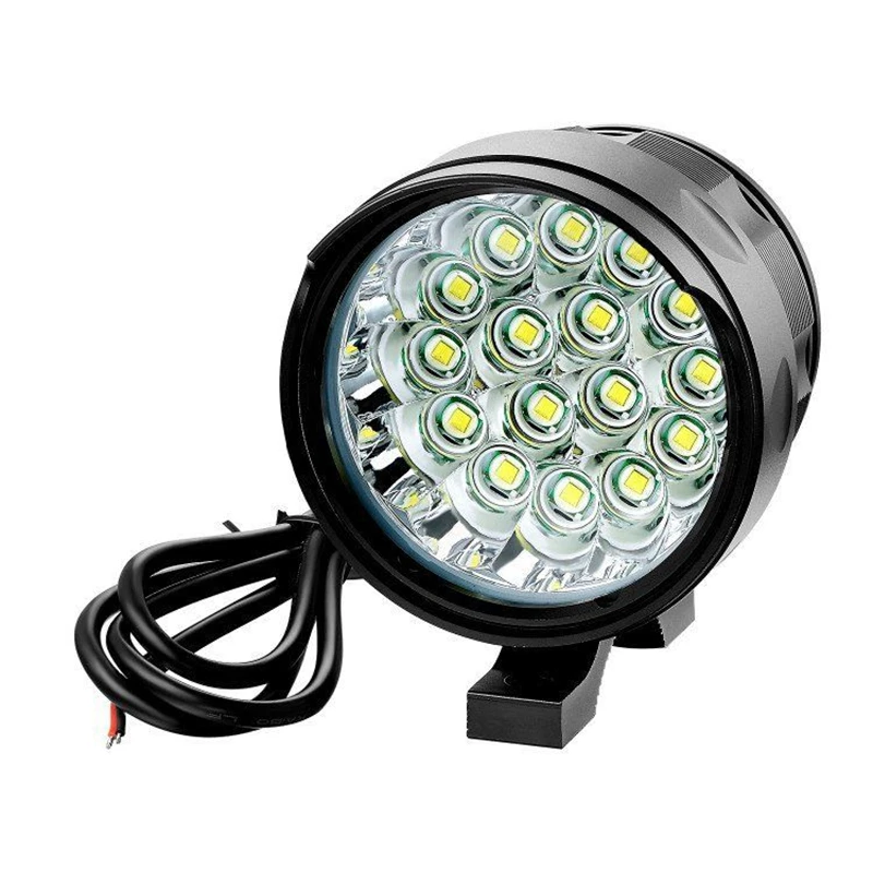 

AIMIHUO Headlights on a motorcycle 16*CREE T6 headlamp LED Boat Driving Headlight Fog Light Lamp Spot led motorcycle lamp
