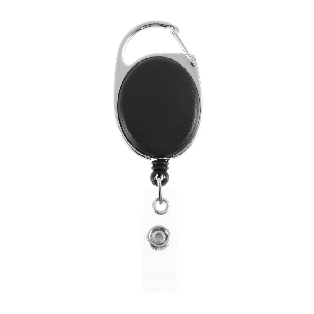 

1pc New fashion Retractable Pull Key Ring Chain Reel ID Lanyard Name Tag Card Badge Holder Reel Recoil Belt Key Ring Clip
