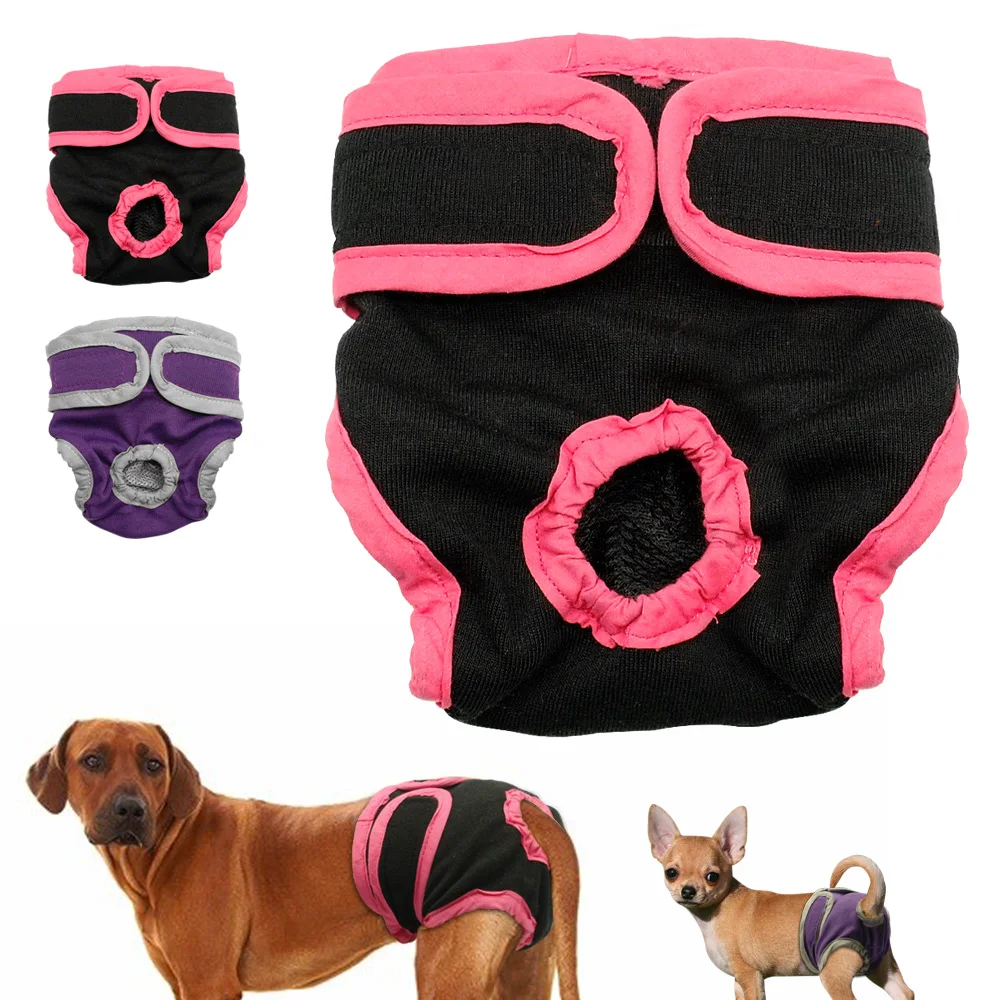 

Dog Physiological Pants Puppy Cat Underwear Suspender Washalbe Shorts Diaper Sanitary For Small Meidium Large Female Girl Dogs