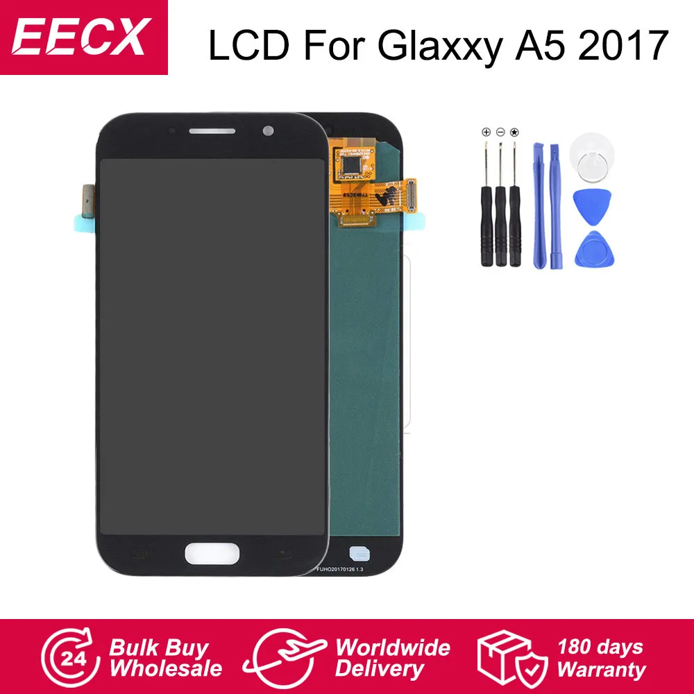 A520 ЖК-дисплей для Samsung Galaxy A5 2017 A520F A520F/DS A520K SM-A520F сенсорный экран дигитайзер |