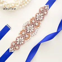 Алмазный кристалл свадебный пояс Кушак Стразы с жемчугом пояс невесты для свадебного платья Свадебное Украшение платье с поясом SD104R