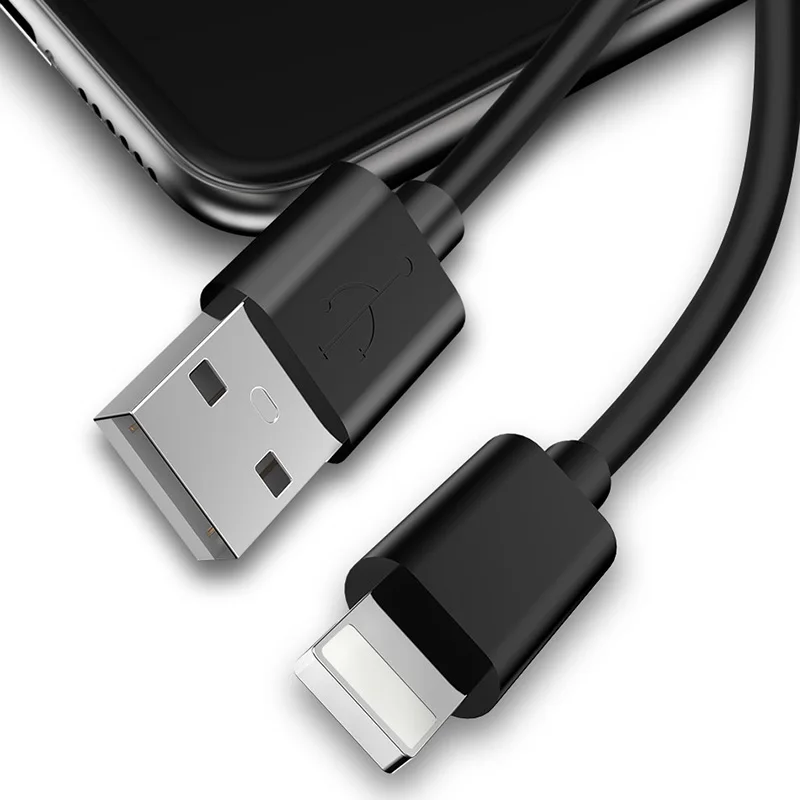صخرة كابل يو اس بي ل فون Xs ماكس Xr X 8 7 6 6 s زائد 5 5 s Se باد سريع كابل شحن الهاتف المحمول شاحن آيفون البيانات الحبل