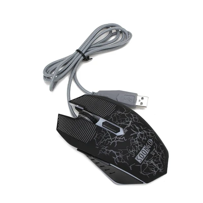 Проводная игровая мышь, оптическая мышь, USB, светодиодный, для дыхания, 3200 dpi, регулируемая, 6 кнопок, мышь для ПК, компьютера, ноутбука - Цвет: Black