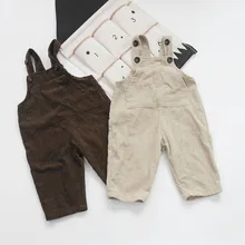 Детские хлопковые комбинезоны для мальчиков и девочек, брюки с двумя цветами г., Детские прямые комбинезоны, штаны для детей